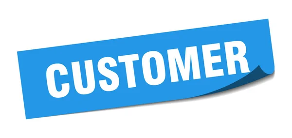 Customer sticker. customer square isolated sign. customer — Stock Vector
