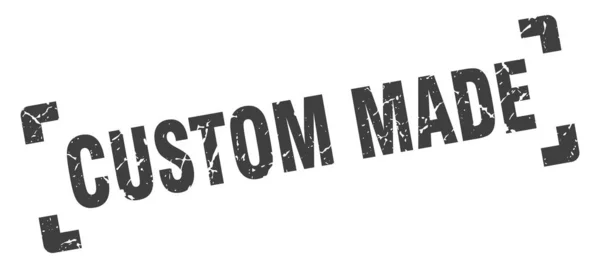 Custom made stamp. custom made square grunge sign. custom made — Stock Vector