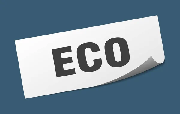 Ekoštítek. ekočtvercový izolovaný znak. Eco — Stockový vektor