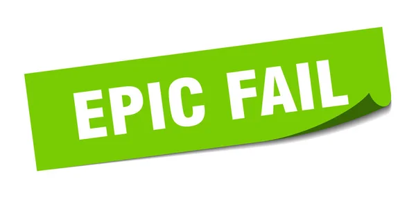 Epic fail sticker. epic fail square isolated sign. epic fail — Stock Vector