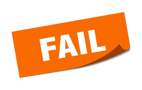 Fail sticker. Fail vierkante geïsoleerd teken. Niet — Stockvector