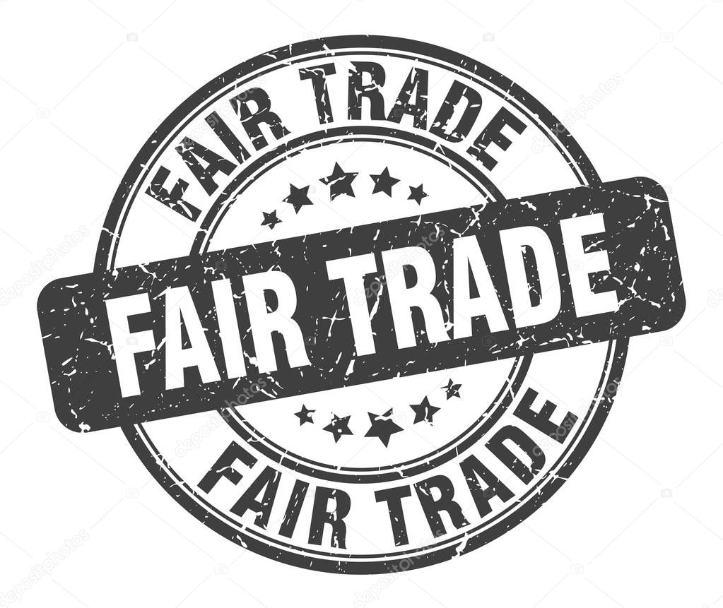 fair trade stamp. fair trade round grunge sign. fair trade