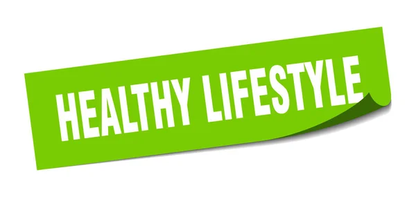 Pegatina estilo de vida saludable. estilo de vida saludable signo cuadrado aislado. estilo de vida saludable — Vector de stock