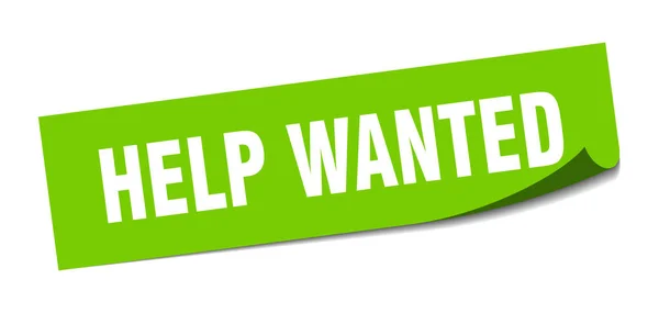 Help wanted sticker. help wanted square isolated sign. help wanted — Stock Vector