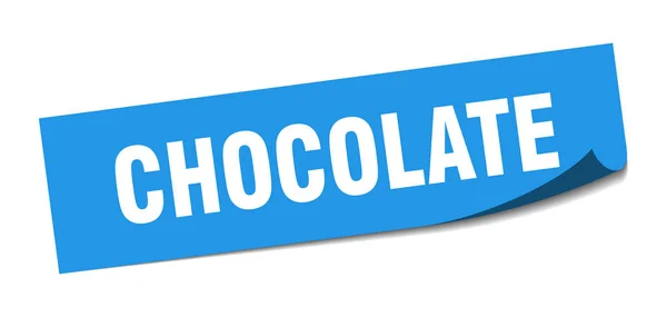 Pegatina de chocolate. signo de chocolate cuadrado aislado. chocolate — Vector de stock
