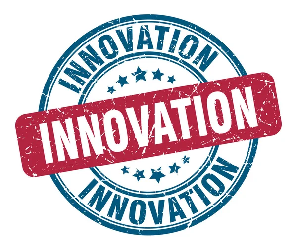 Selo de inovação. inovação rodada sinal grunge. inovação — Vetor de Stock
