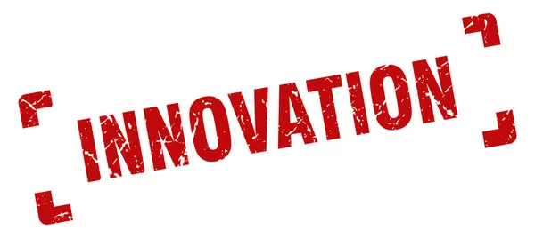 Znacznikiem innowacyjności. innowacji placu grunge znak. Innowacji — Wektor stockowy