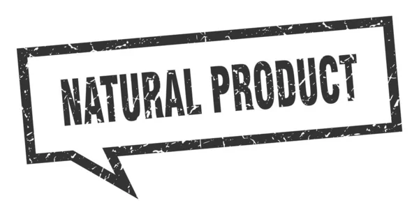 自然な製品のサイン。自然な製品正方形のスピーチバブル。天然物 — ストックベクタ