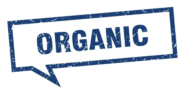 Segno organico. bolla di discorso quadrato organico. biologico — Vettoriale Stock