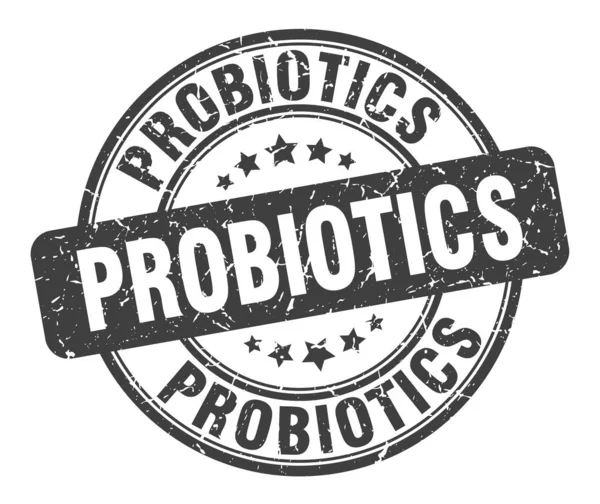 Pieczęć probiotyki. Probiotyki okrągłe grunge znak. Probiotyki — Wektor stockowy
