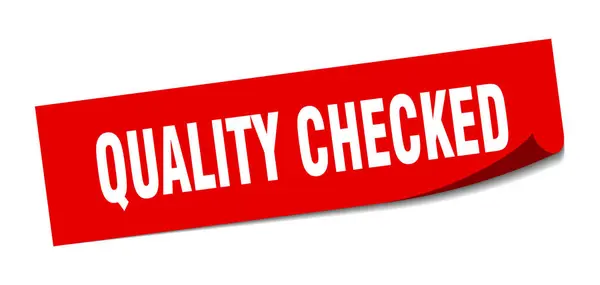 Quality checked sticker. quality checked square isolated sign. quality checked — Stock Vector