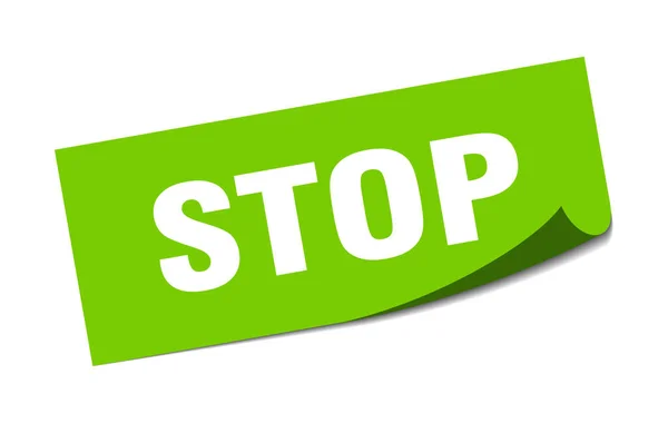 Stop sticker. stop square isolated sign. stop — Stock Vector
