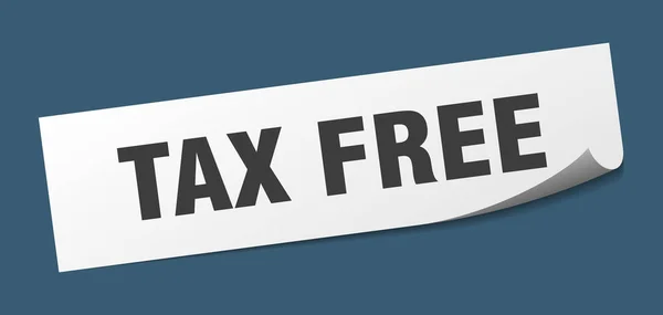 Наклейка без налогов. Знак площади tax free. tax free — стоковый вектор