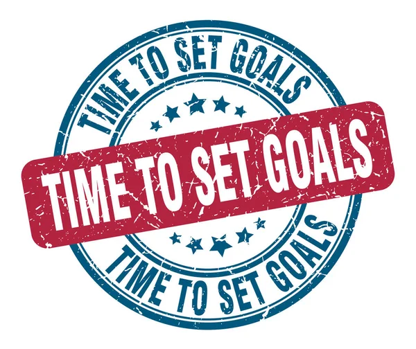Time to set goals stamp. time to set goals round grunge sign. time to set goals — Stock Vector