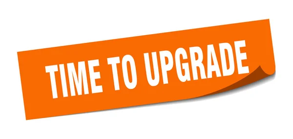 Time to upgrade sticker. time to upgrade square isolated sign. time to upgrade — Stock Vector