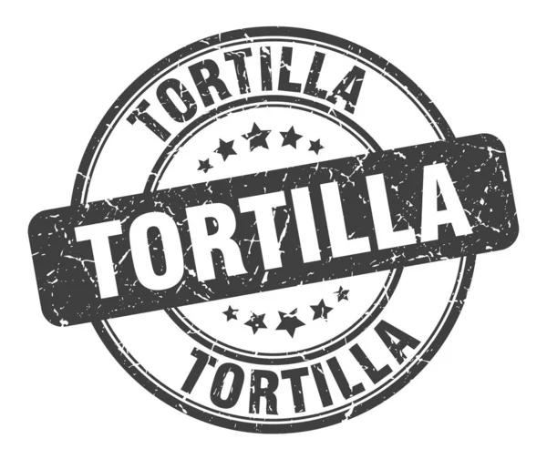 Pieczątka tortilla. Tortilla okrągły znak grunge. Tortilla — Wektor stockowy