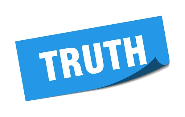 Hakikat etiketi. hakikat kare izole işareti. Gerçek — Stok Vektör