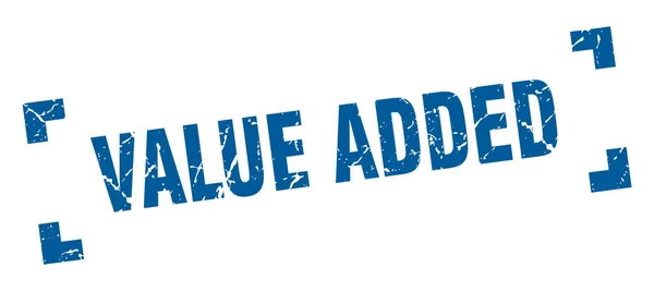 Toegevoegde waarde stempel. toegevoegde waarde Square grunge teken. toegevoegde waarde — Stockvector