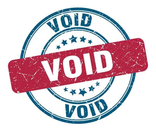 Stempla void. void okrągły znak grunge. Void — Wektor stockowy