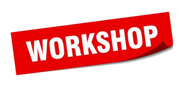 Workshop sticker. Workshop vierkant geïsoleerd teken. Workshop — Stockvector