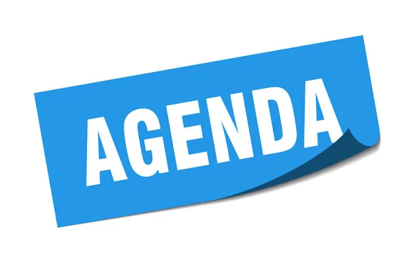 Adesivo agenda. agenda piazza segno isolato. ordine del giorno — Vettoriale Stock