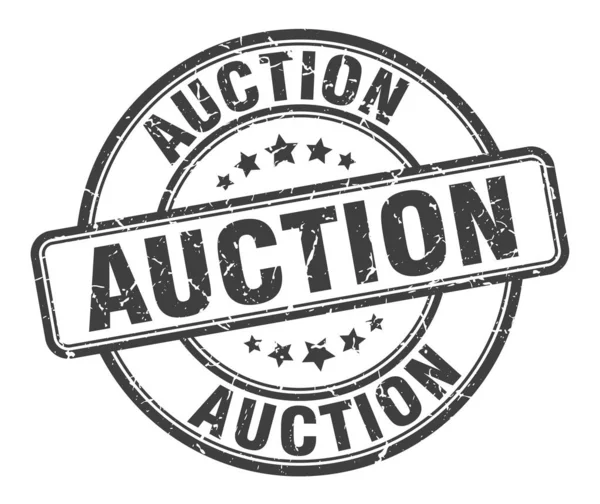 Auktionsmarke. Auktion rundes Grunge-Schild. Auktion — Stockvektor