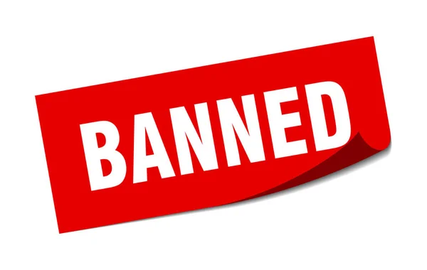 Banned sticker. banned square isolated sign. banned — Stock Vector