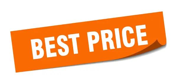 Melhor etiqueta de preço. melhor preço quadrado sinal isolado. melhor preço — Vetor de Stock