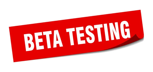 Beta test etiketi. beta test kare izole işareti. beta testi — Stok Vektör