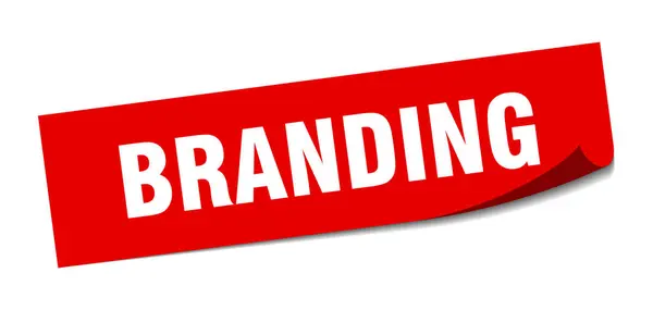 Branding-Aufkleber. Branding quadratischen isolierten Zeichen. Branding — Stockvektor