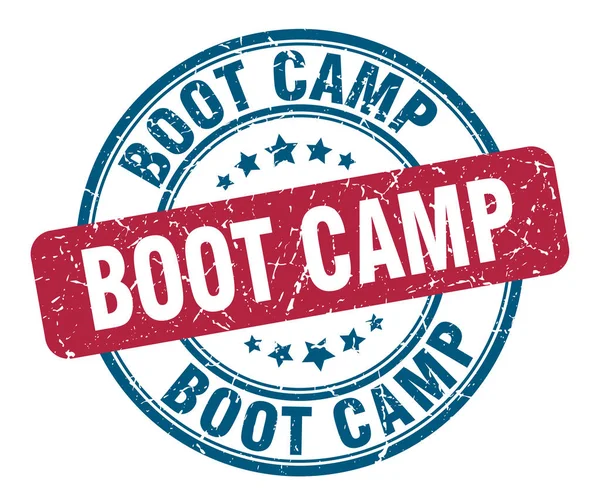 Stempel Boot Camp. Boot Camp okrągły grunge znak. Obóz startowy — Wektor stockowy