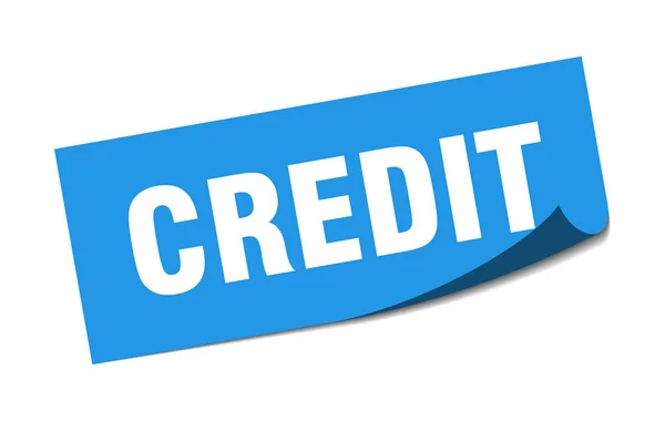 Credit sticker. Credit Square geïsoleerd teken. Krediet — Stockvector