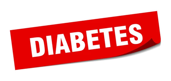 Наклейка на диабет. диабет квадратный изолированный знак. диабет — стоковый вектор