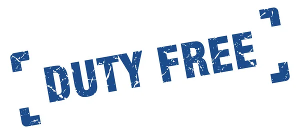 Selo duty free. duty free sinal grunge quadrado. isenção de direitos — Vetor de Stock