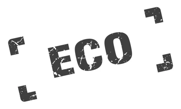 Timbro ecologico. eco quadrato segno grunge. eco — Vettoriale Stock