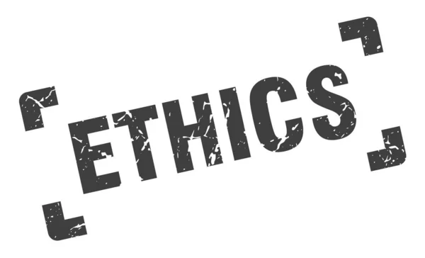Ethische stempel. ethische vierkante grunge teken. Ethiek — Stockvector