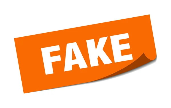 Fake sticker. nep vierkant geïsoleerd teken. Nep — Stockvector