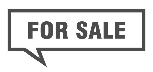 För försäljning tecken. till salu fyrkantiga pratbubbla. till salu — Stock vektor