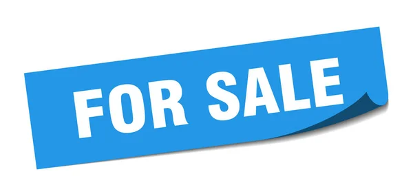 Para venda adesivo. para venda quadrado sinal isolado. para venda — Vetor de Stock