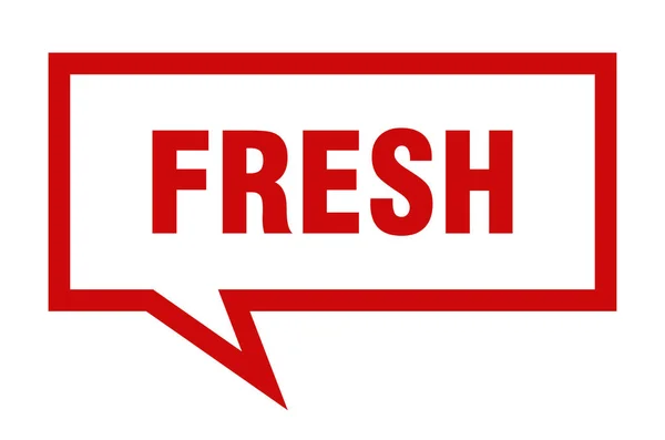 Fresh sign. fresh square speech bubble. fresh — Stock Vector