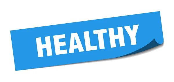 Sağlıklı etiket. sağlıklı kare izole işareti. Sağlıklı — Stok Vektör