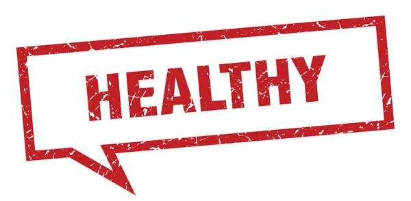 Healthy sign. healthy square speech bubble. healthy — Stock Vector