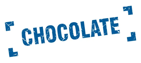 Carimbo de chocolate. sinal grunge quadrado de chocolate. chocolate — Vetor de Stock