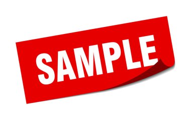 sample sticker. sample square isolated sign. sample clipart