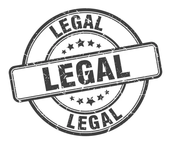 Νομική σφραγίδα. νόμιμο γύρο γκραντζ πινακίδα. Νομική — Διανυσματικό Αρχείο