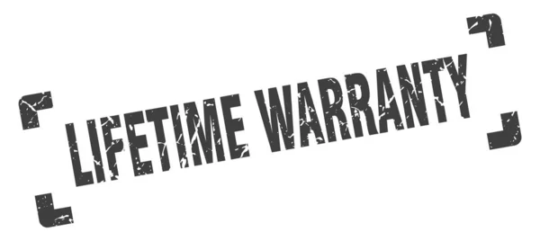 Lifetime warranty stamp. lifetime warranty square grunge sign. lifetime warranty — Stock Vector