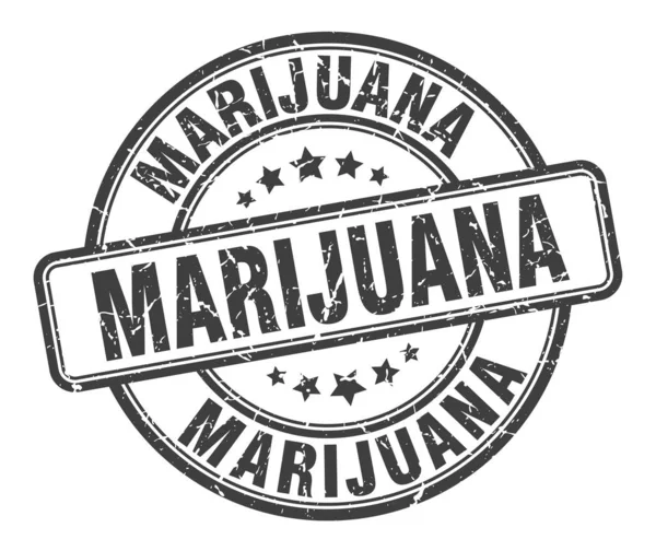 Marihuana damgası. marihuana yuvarlak grunge işareti. Esrar — Stok Vektör