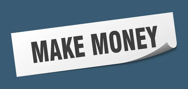 Make money sticker. make money square isolated sign. make money — Stock Vector
