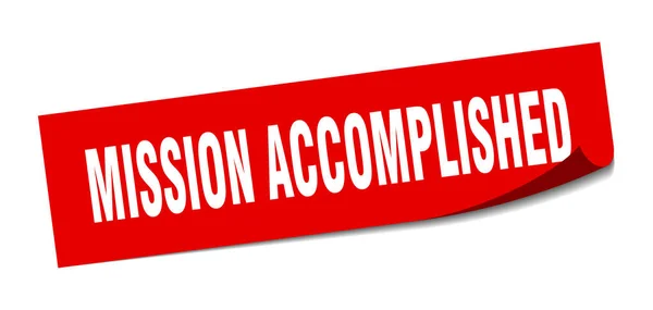 Mission accomplished sticker. mission accomplished square isolated sign. mission accomplished — Stock Vector