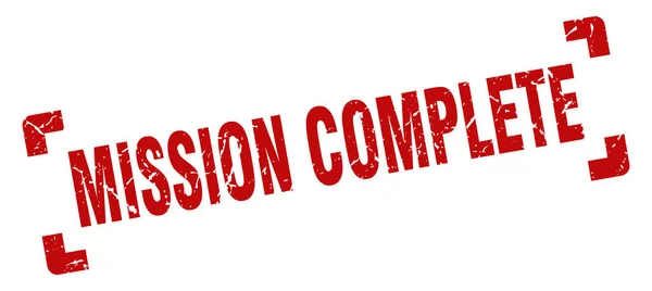 Mission complete stamp. mission complete square grunge sign. mission complete — Stock Vector